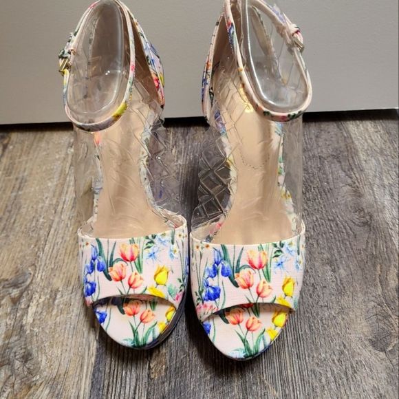Aldo Spring Floral Fluerinia Wedge Heel Sandals - Picture 5 of 16